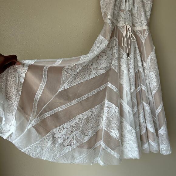 Tracy Reese White Lace Halter Dress Size 8 - Picture 4 of 9